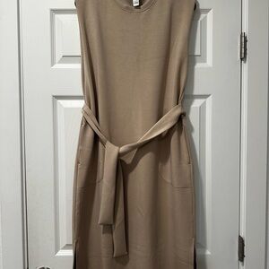 Spanx midi Tan Sleeveless Dress
